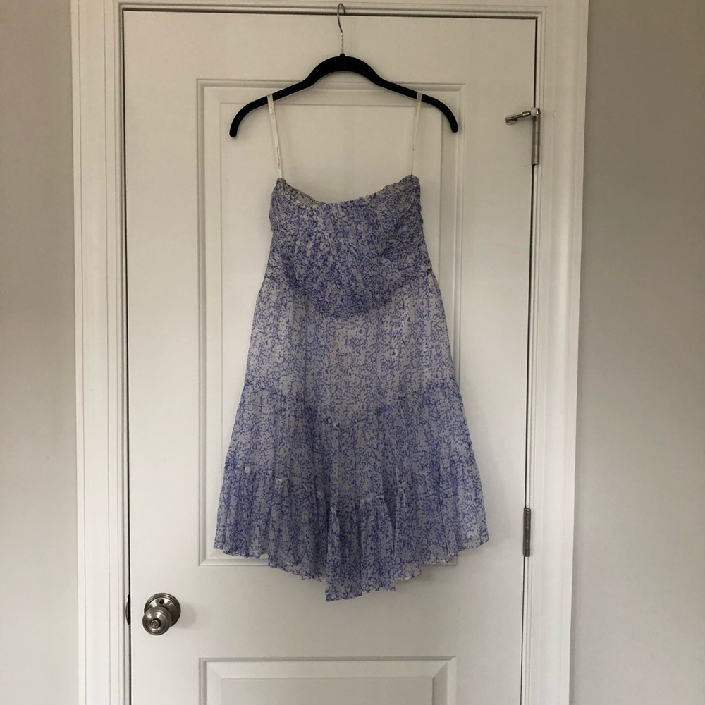 Shoshanna Strapless Periwinkle Dress